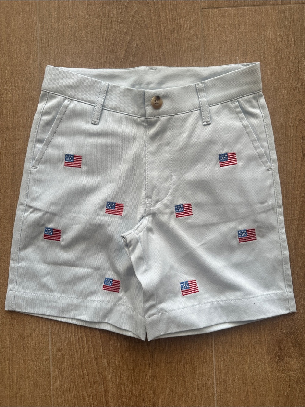 NWOT TBBC American flag shorts size 7